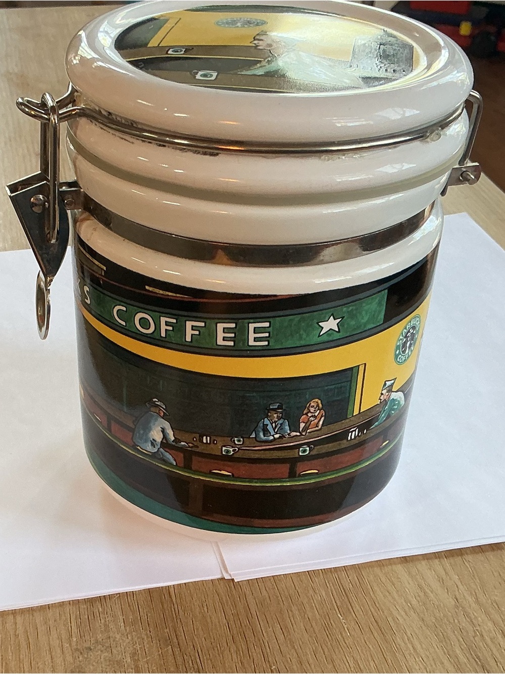 Vintage Starbucks Ceramic Coffee Canister from the 1990’s